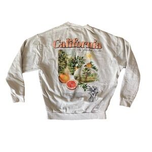 ASOS DESIGN sweatshirt in beige with photographic California Print size xs